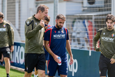 Foto del entrenamiento de Osasuna este 17 de septiembre en Tajonar