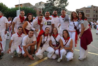 Representantes del colectivo LGTBI prendieron la mecha de las fiestas patronales.de las Angustias de Lodosa