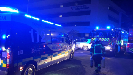 Bomberos y asistencias sanitarias, en el lugar del suceso
