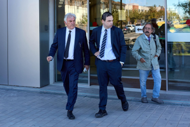 Foto de la salida de Ramón Lázaro del juzgado