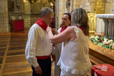Salida de la comparsa y actuación de La Pamplonesa en San Fermín Txikito 2026, actos del sábado 26 de septiembre