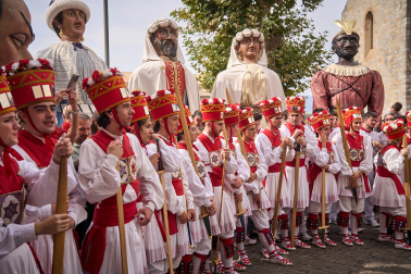 Foto de la procesión de San Fermín Txikito y la Ezpata-dantza