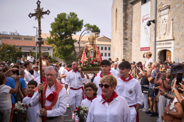 Foto de la procesión de San Fermín Txikito y la Ezpata-dantza