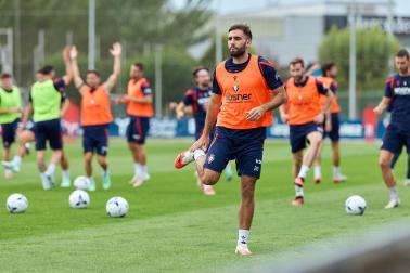 Los jugadores de Osasuna regresan a los entrenamientos en el parón de selecciones tras la semana de descanso
