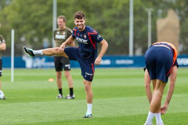 Los jugadores de Osasuna regresan a los entrenamientos en el parón de selecciones tras la semana de descanso