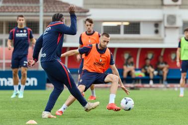 Los jugadores de Osasuna regresan a los entrenamientos en el parón de selecciones tras la semana de descanso
