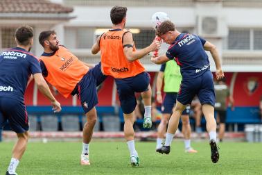 Los jugadores de Osasuna regresan a los entrenamientos en el parón de selecciones tras la semana de descanso