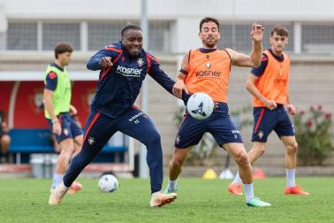 Los jugadores de Osasuna regresan a los entrenamientos en el parón de selecciones tras la semana de descanso