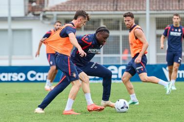 Los jugadores de Osasuna regresan a los entrenamientos en el parón de selecciones tras la semana de descanso