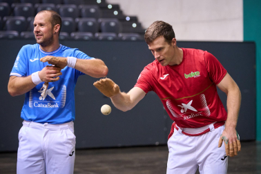 Fotos de la elección de material en el Navarra Arena para las semifinales y la final del Masters CaixaBank