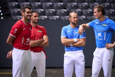 Fotos de la elección de material en el Navarra Arena para las semifinales y la final del Masters CaixaBank