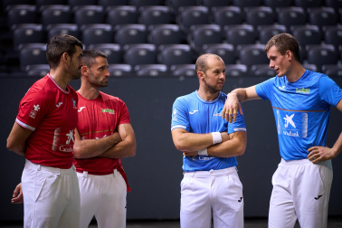 Fotos de la elección de material en el Navarra Arena para las semifinales y la final del Masters CaixaBank