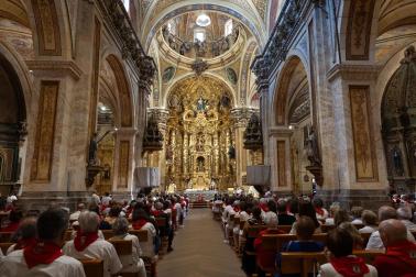 Procesión en honor al patrón San Miguel en fiestas de Corella