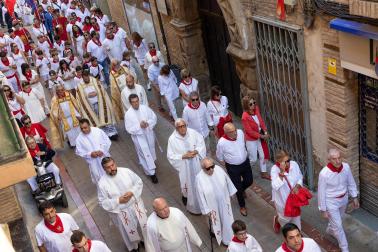 Procesión en honor al patrón San Miguel en fiestas de Corella