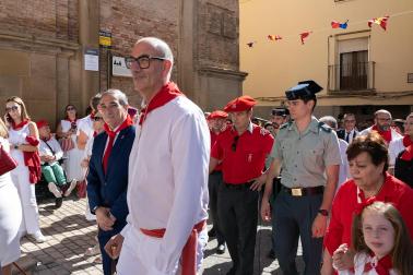 Procesión en honor al patrón San Miguel en fiestas de Corella