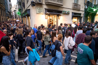 Fotos de la manifestación en Pamplona por la especulación de la vivienda