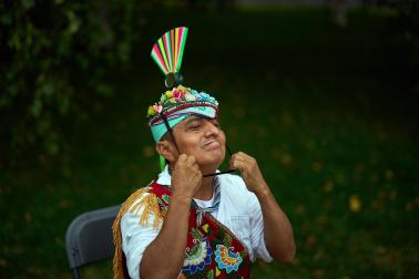 Ceremonia del Ritual de los Voladores de Papantla en Pamplona