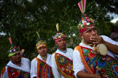 Ceremonia del Ritual de los Voladores de Papantla en Pamplona