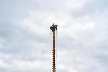 Ceremonia del Ritual de los Voladores de Papantla en Pamplona