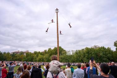 Ceremonia del Ritual de los Voladores de Papantla en Pamplona