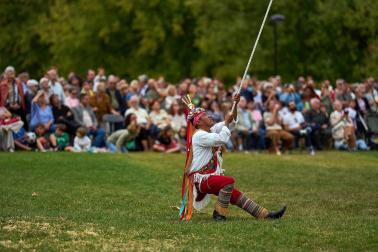Ceremonia del Ritual de los Voladores de Papantla en Pamplona