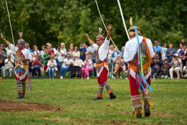 Ceremonia del Ritual de los Voladores de Papantla en Pamplona
