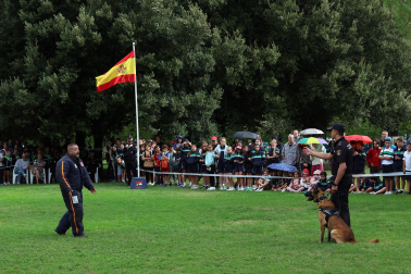 Ejercicios de la Policía Nacional en la Ciudadela de Pamplona este martes, 6 de octubre