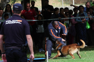 Ejercicios de la Policía Nacional en la Ciudadela de Pamplona este martes, 6 de octubre