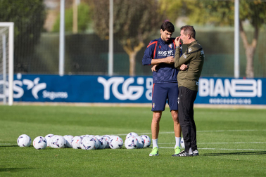 Luis Miguel Ramis dirigió este lunes, 12 de octubre, su última entrenamiento como entrenador de Osasuna antes de ser cesado