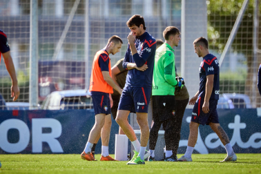 Luis Miguel Ramis dirigió este lunes, 12 de octubre, su última entrenamiento como entrenador de Osasuna antes de ser cesado