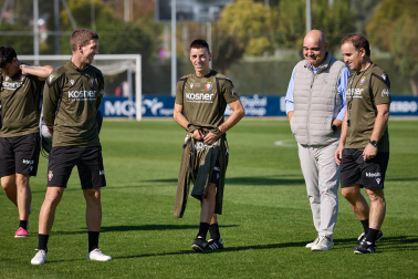 Fotos del primer entrenamiento de Jagoba Arrasate este miércoles en Tajonar