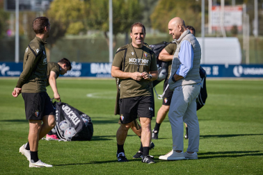 Fotos del primer entrenamiento de Jagoba Arrasate este miércoles en Tajonar