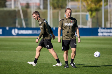 Fotos del primer entrenamiento de Jagoba Arrasate este miércoles en Tajonar
