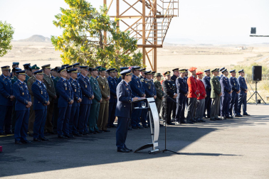 Celebración del 75 aniversario de la apertura del Polígono de Tiro de las Bardenas Reales con desfiles y exhibiciones del Ejército del Aire