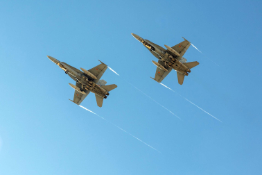 Celebración del 75 aniversario de la apertura del Polígono de Tiro de las Bardenas Reales con desfiles y exhibiciones del Ejército del Aire