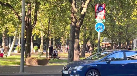 Una de las concentraciones organizadas para este jueves 15 de octubre ha partido desde la plaza de Compañía y, tras concluir, grupos se están desplazando hacia Yamaguchi