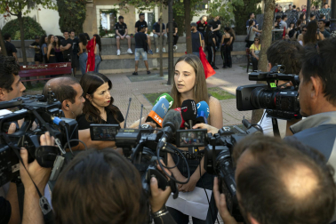 Cientos de personas se manifestaron en el Casco Viejo de Pamplona contra la visita de Quiles a la capital navarra