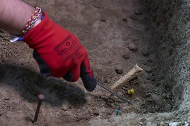 Foto de los restos humanos más antiguos hasta la fecha en Navarra