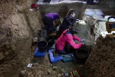 Foto de los restos humanos más antiguos hasta la fecha en Navarra