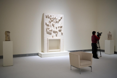 Fotos de la presentación de nuevas exposiciones del Museo Universidad de Navarra