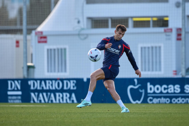 Fotos del entrenamiento de Osasuna en Tajonar, este viernes 23 de octubre