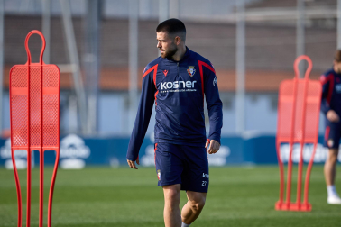 Fotos del entrenamiento de Osasuna en Tajonar, este viernes 23 de octubre