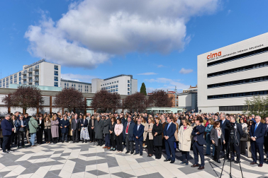 Fotos del acto de colocación de la primera piedra del BIOMA