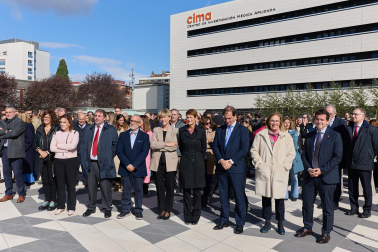 Fotos del acto de colocación de la primera piedra del BIOMA