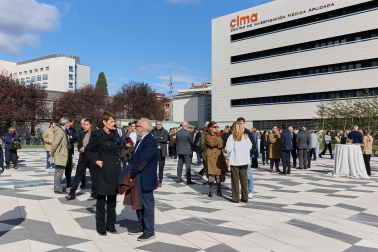 Fotos del acto de colocación de la primera piedra del BIOMA