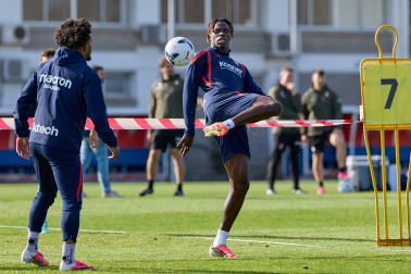 Foto del entrenamiento de Osasuna de este 24 de octubre