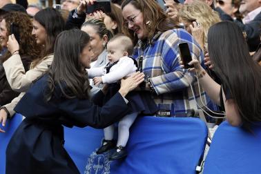 La princesa Leonor y la infanta Sofía junto al rey Felipe VI y el presidente de Asturias, Adrián Barbón, visitan la localidad asturiana de Llanes donde este sábado, entregan el Premio al Pueblo Ejemplar de Asturias 2026 a la Cofradía de Pescadores Santa Ana, distinguida por su trabajo en favor de la sostenibilidad, la innovación, la solidaridad, el estudio y la difusión de la cultura pesquera, y la eficiencia en su modelo de gestión.
