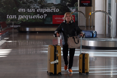 Lola Mezquita García , una de las pasajeras del avión Barcelona-Pamplona de este domingo 25 de octubre