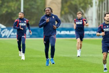 Entrenamiento del Osasuna del martes 27 de octubre