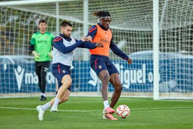 Entrenamiento de Osasuna en Tajonar del 28 de octubre